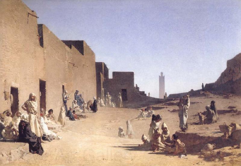 Gustave Guillaumet Laghouat Algerian Sahara Norge oil painting art